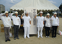 10月10日　乙訓消防消火競技会に参加　長岡病院のスタッフも参加