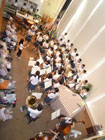 30日 松尾中学吹奏学部 総勢50名でラウンジも壮観!