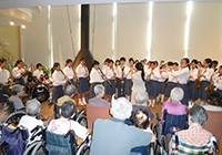 26日　松尾中学吹奏楽　明るい熱気で元気いっぱい！