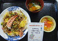 7日　七夕イベント食　ちらし寿司、三色そうめん